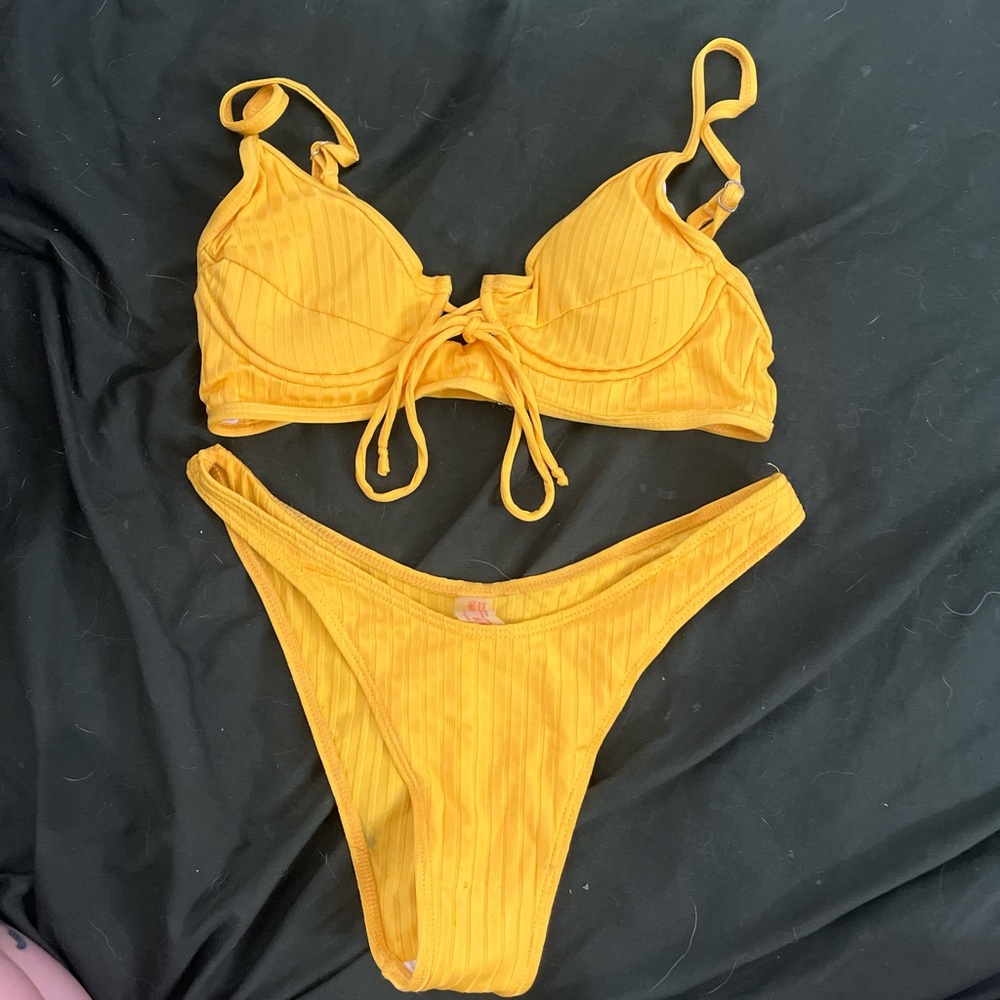 SHEIN Yellow Bikini Set